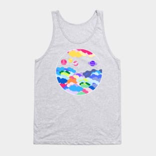 Bright clouds and space planets - Colourful Tank Top